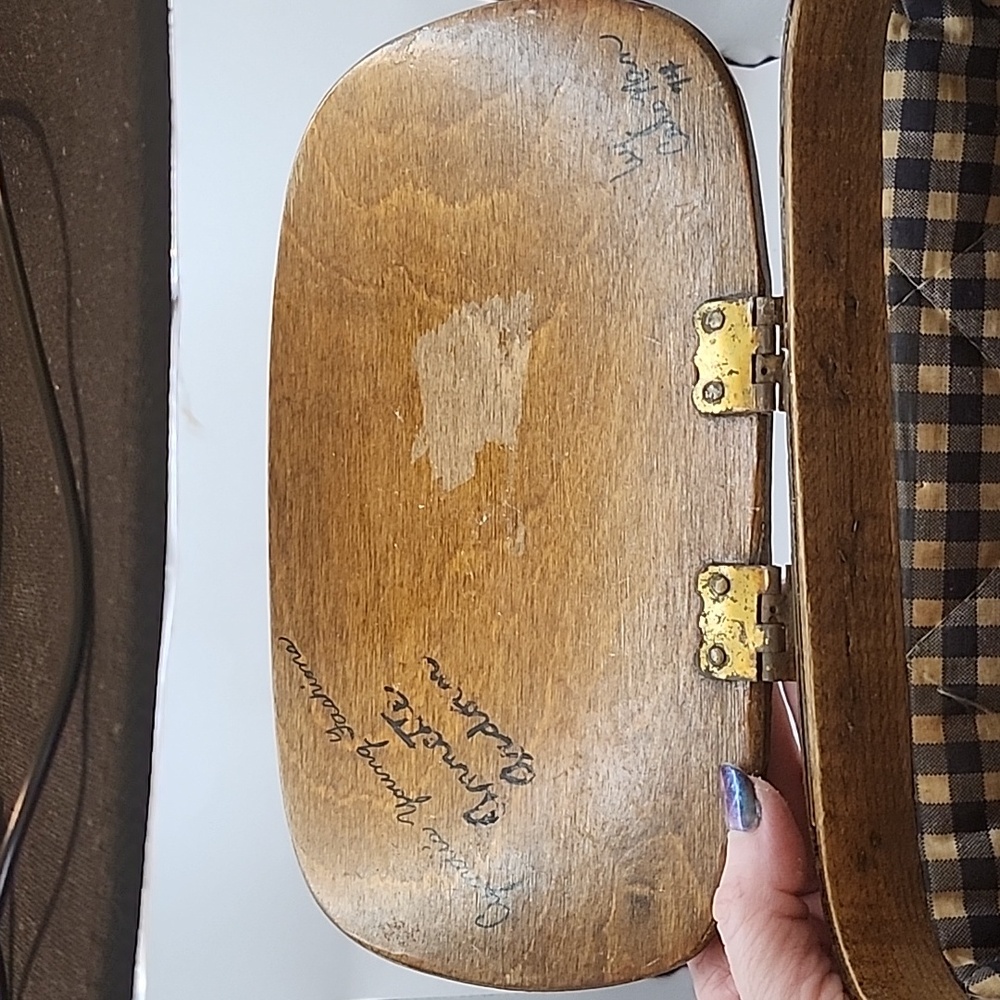 Vintage 1974 Caro Nan Signed Wooden Purse 9.25" X 9.25" X 5.75" - Picture 8 of 17